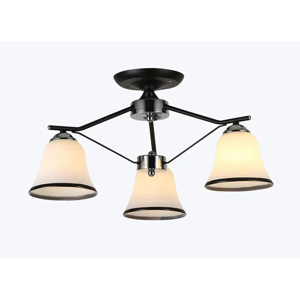 Люстра потолочная Vivianne, 3 лампы, 10 м², цвет хром/белый Toplight STLM-2175309