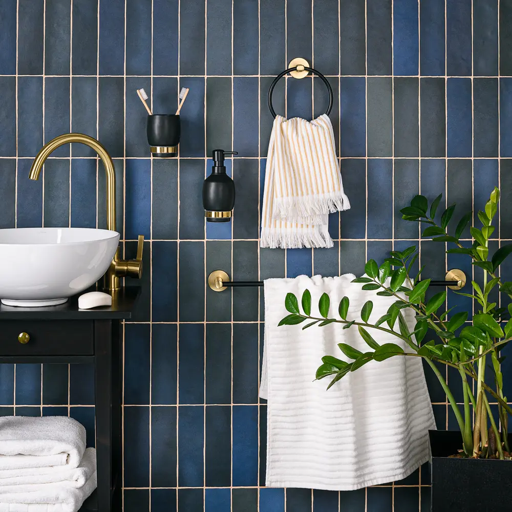 Держатель для полотенца Moroshka Oro Nero 60 см цвет чёрный/золотой STLM-2159533 - Вид №7