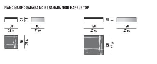 Мраморный квадратный низкий журнальный столик Minotti Linha ARCH-00099552 - Вид №2
