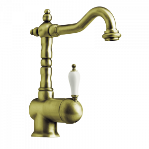 913799 PREMIUM Старый латунный ретро носик 1866 г. Умывальник Старая Латунь GRB MIXERS