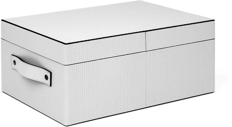 Гардероб Avio - 36,5X26,5XH16,5 см / плетеная кожа_верблюжья