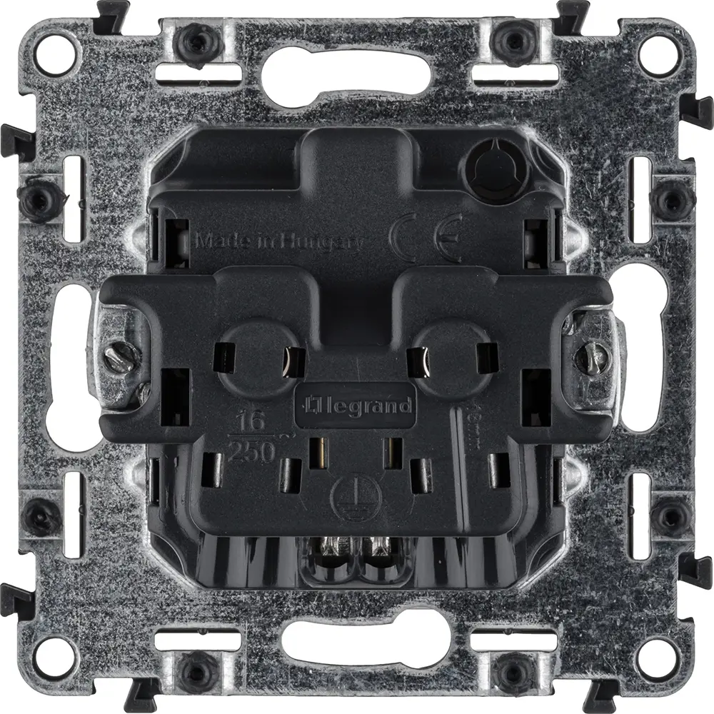 Розетка Legrand VLN-L 2 контакта с заземлением цвет алюминий Valena Life STLM-2183199 - Вид №2