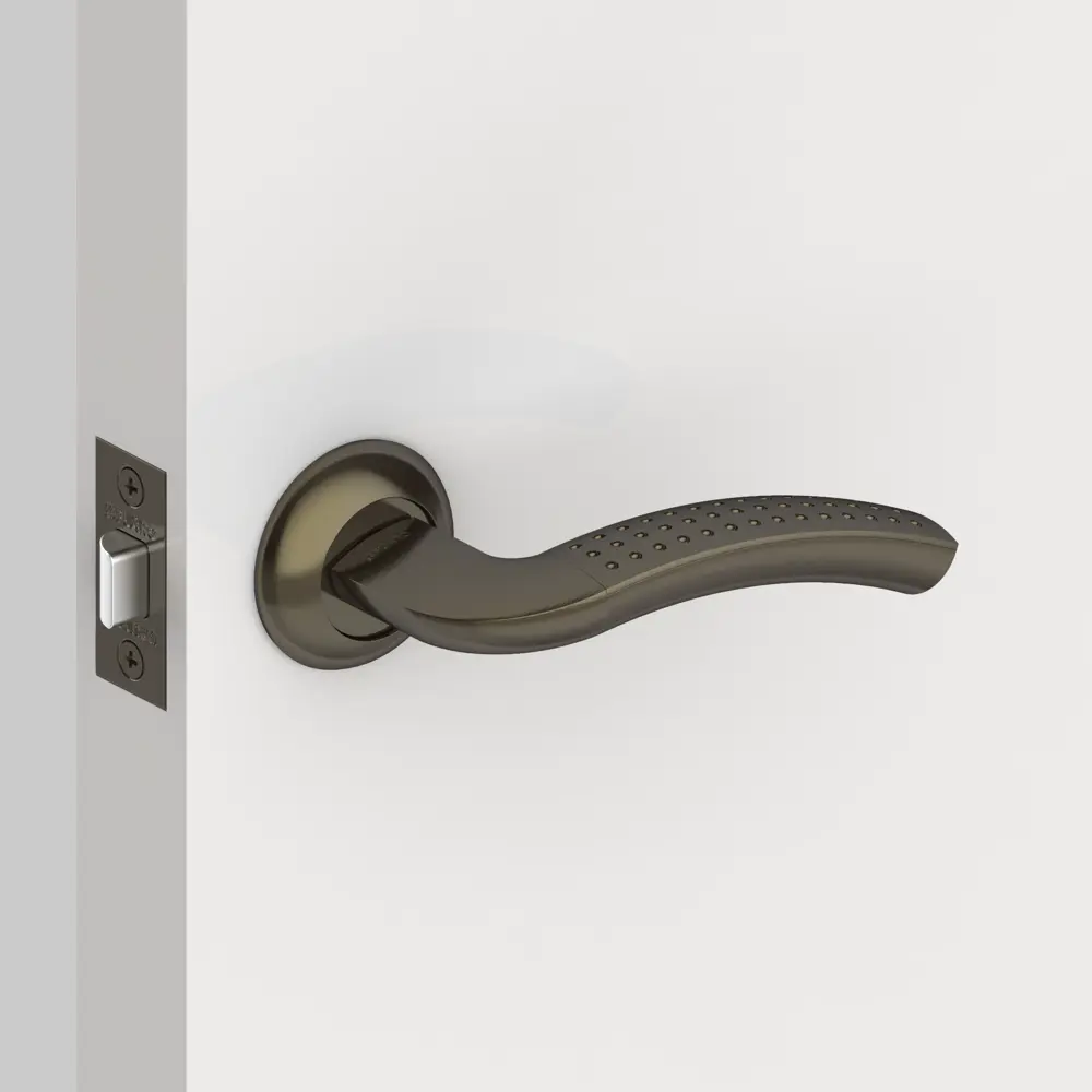 Комплект дверных ручек без запирания SET45/Z INTRO RM/HD AB-6 зеленая бронза FUARO STLM-2076058 - Вид №5