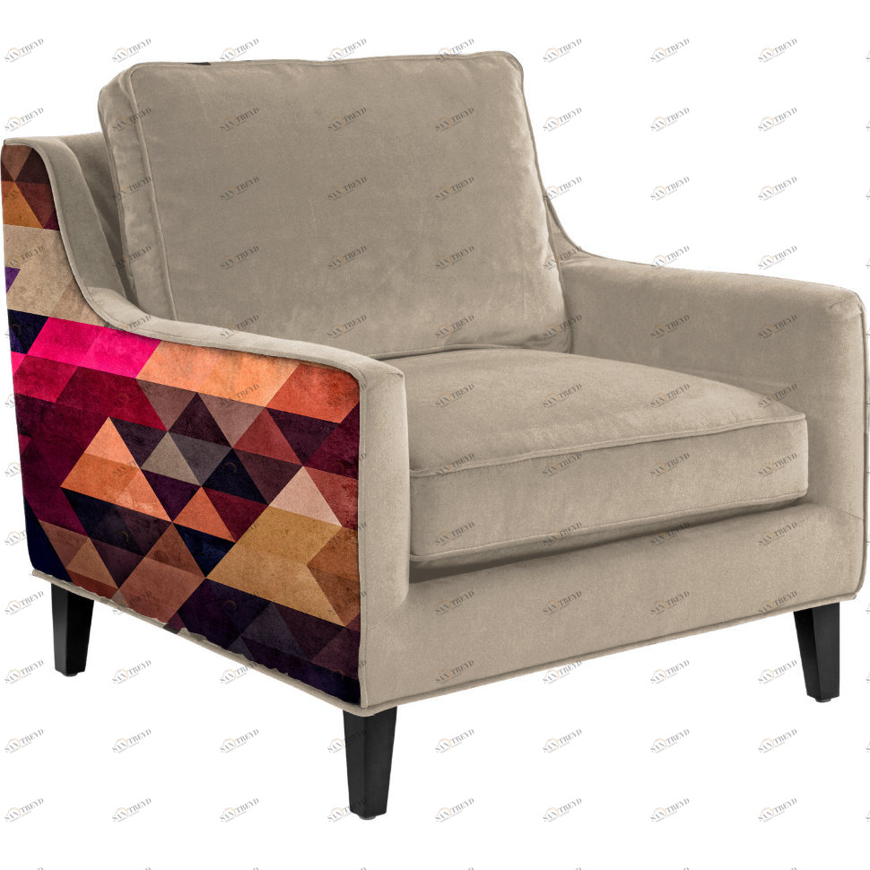 Кресло Triangle Apple Red by James Soares ICON DESIGNE JAMES SOARES 096835 Желтый;коричневый;красный 