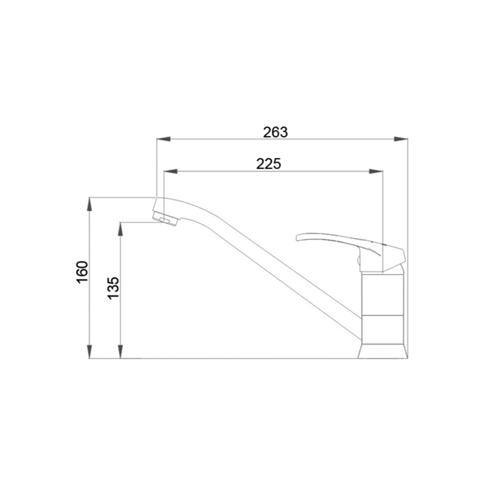 Смеситель для кухни Raiber Draygott R9603 однорычажный R9603 Santreyd  - Вид №1