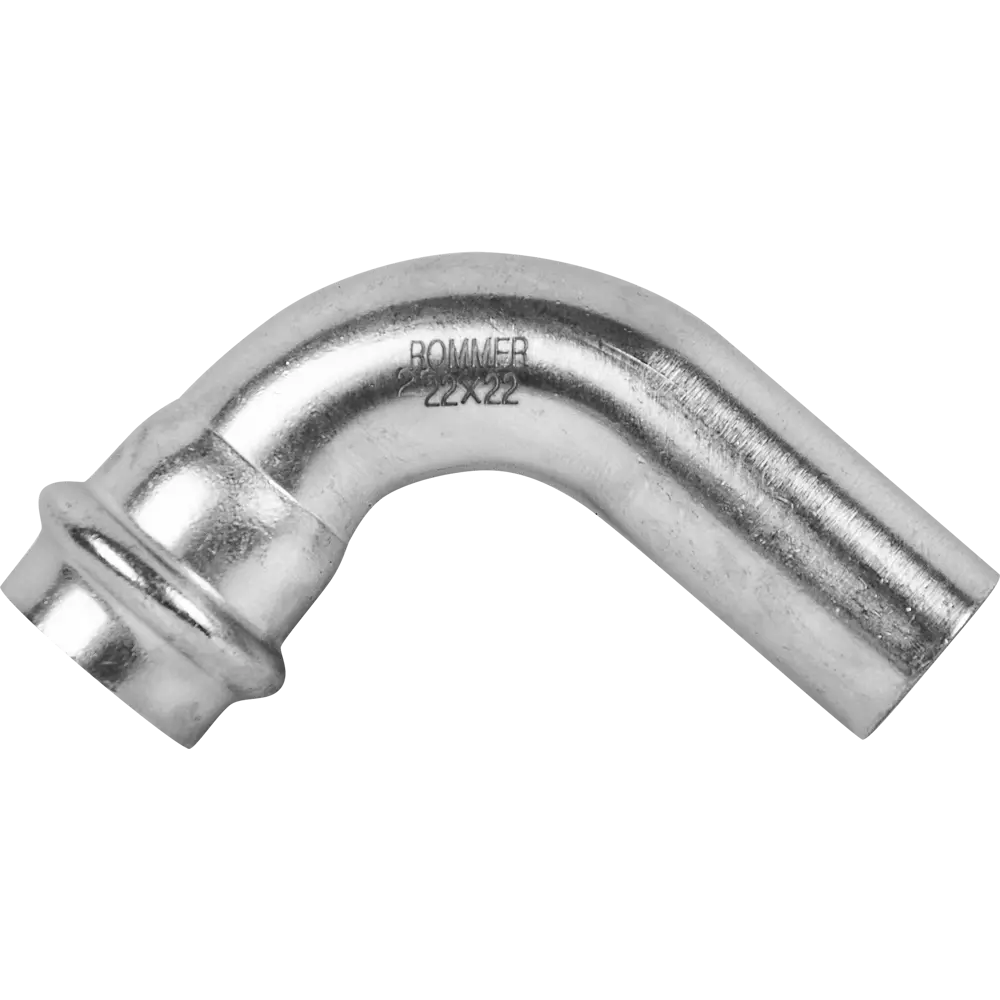 Угол однораструбный Rommer 22 мм 90 градусов ВПр-НПр нержавеющая сталь STLM-2129495 - Вид №2