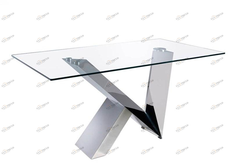 Angel Cerdá Прямоугольный стол для гостиной из стали и стекла Urban deco 1038 Angel Cerda