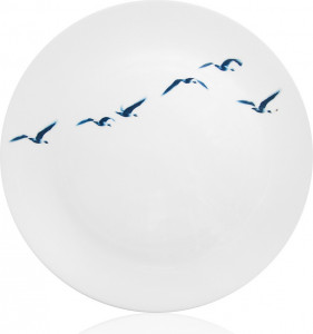 10603384 Dibbern Тарелка подстановочная Dibbern "Синие птицы" 32см Фарфор костяной