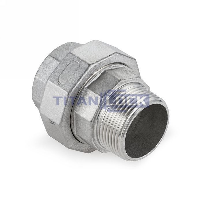 Американка нержавеющая (AISI304) 1/2", ВР/НР TL1/2UFM TITAN LOCK  - Вид №1