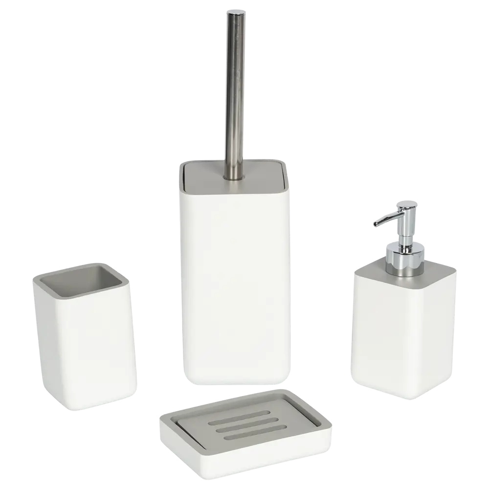 Мыльница Swensa Slot — элегантный аксессуар для ванной в серо-белых тонах 89380221 STLM-1502445 - Вид №1