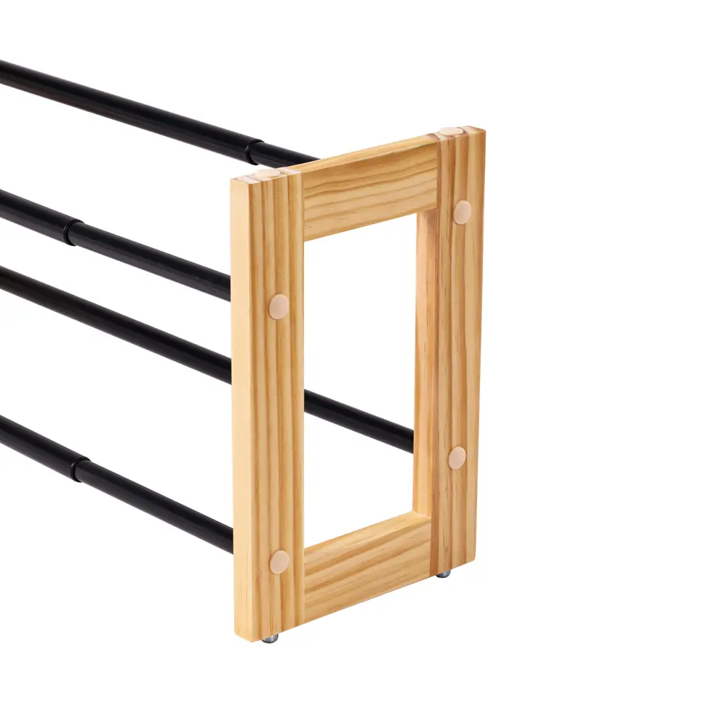 Подставка для обуви Spaceo 55x32x20.5 см дерево/сталь цвет чёрный STLM-2011919 - Вид №2