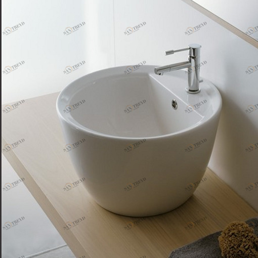 8055R Накладная раковина на столешницу  овальная Scarabeo Ceramiche 