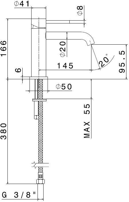newform Смеситель для раковины на столешнице из нержавеющей стали X-steel 316 sun-id-1510758 - Вид №3