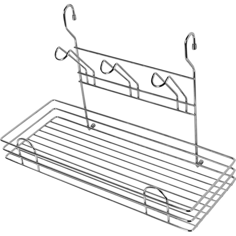 Держатель бокалов с полкой Delinia 39x17.5x26.5 см сталь цвет хром STLM-2005674 - Вид №1