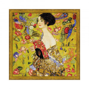 1226 Набор для вышивания Дама с веером по мотивам картины Г.Климта 35 х 35 см RIOLIS Сотвори Сама