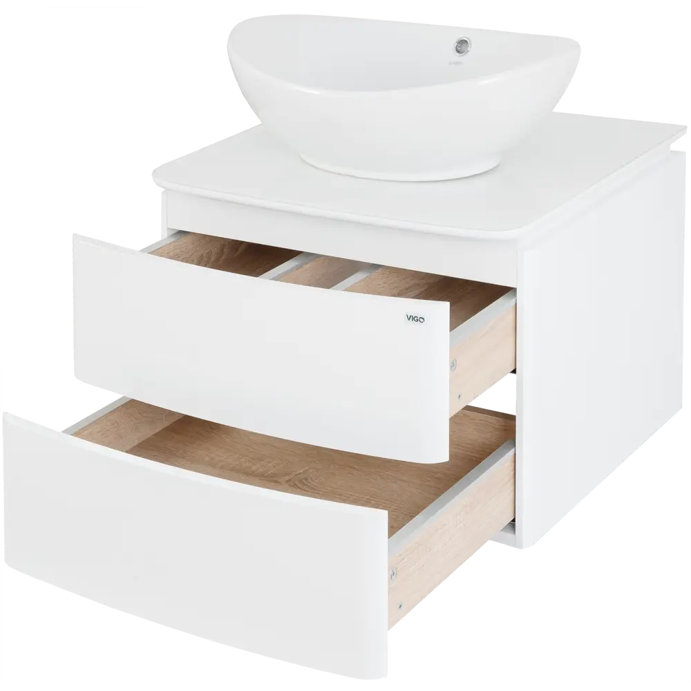 Тумба под раковину подвесная Cosmo 60 см цвет белый VIGO STLM-2031129 - Вид №2
