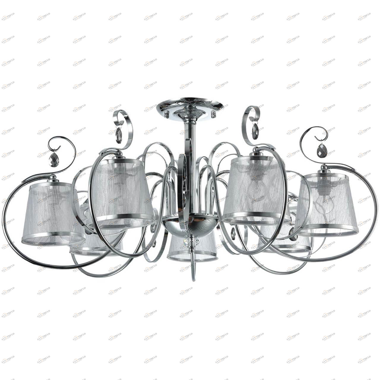 Потолочная люстра Freya Simone FR2020-CL-07-CH FREYA ДИЗАЙНЕРСКИЕ, SIMONE CHROME 183610 Серый 