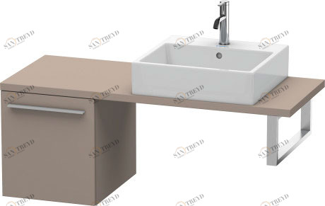 XL542104343 Шкафчик для компактной консоли X-Large #XL5421 400 x 478 мм Базальт матовый, декор Duravit