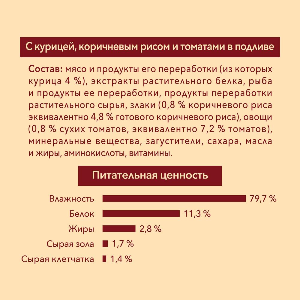 ПР0054652 Корм для собак ONE Mini Контроль веса курица, рис, томаты пауч 85г PURINA  - Вид №5