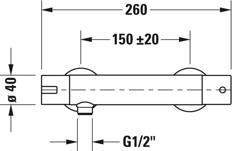 Duravit Термостатический смеситель для душа внешний B.2 B24220000 - Вид №1