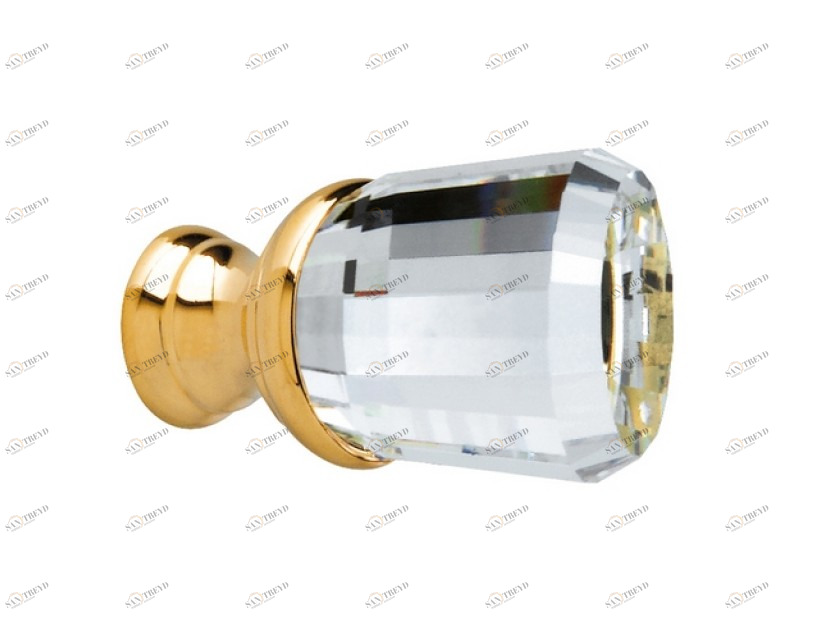 0Z5740.000.62 Ручка для шкафа диаметром 20 мм с кристаллами сваровски Сатин никель Mestre 