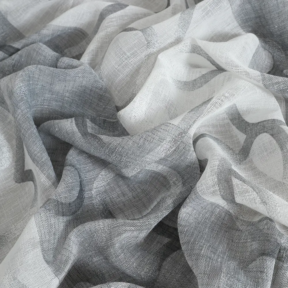 Тюль Santreyd Лабиринт серый 250x280 см - воздушная элегантность для окон 88014263 STLM-1486347 - Вид №1