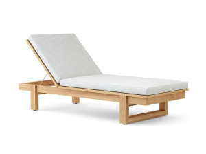 Садовая кровать с откидной спинкой из тикового дерева