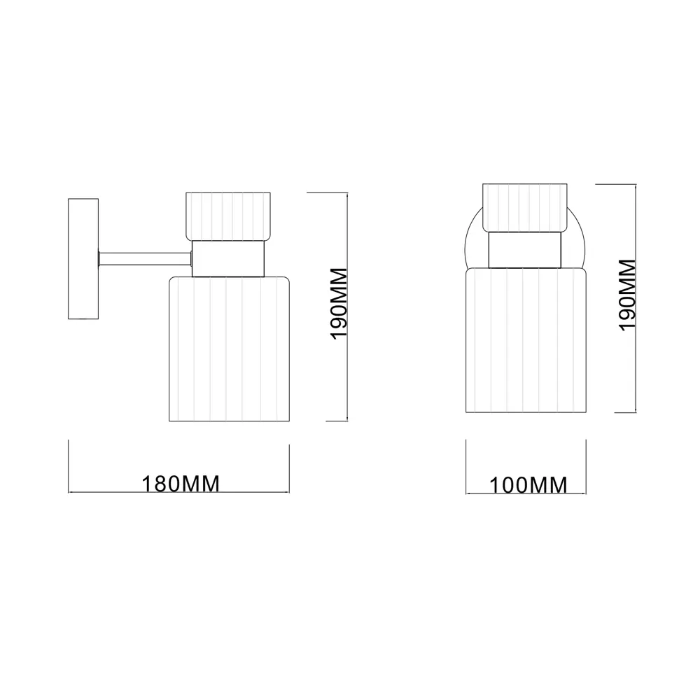 Schaffner Gino — настенный светильник с хромированным основанием и стеклянным плафоном 89426419 STLM-1568675 - Вид №9