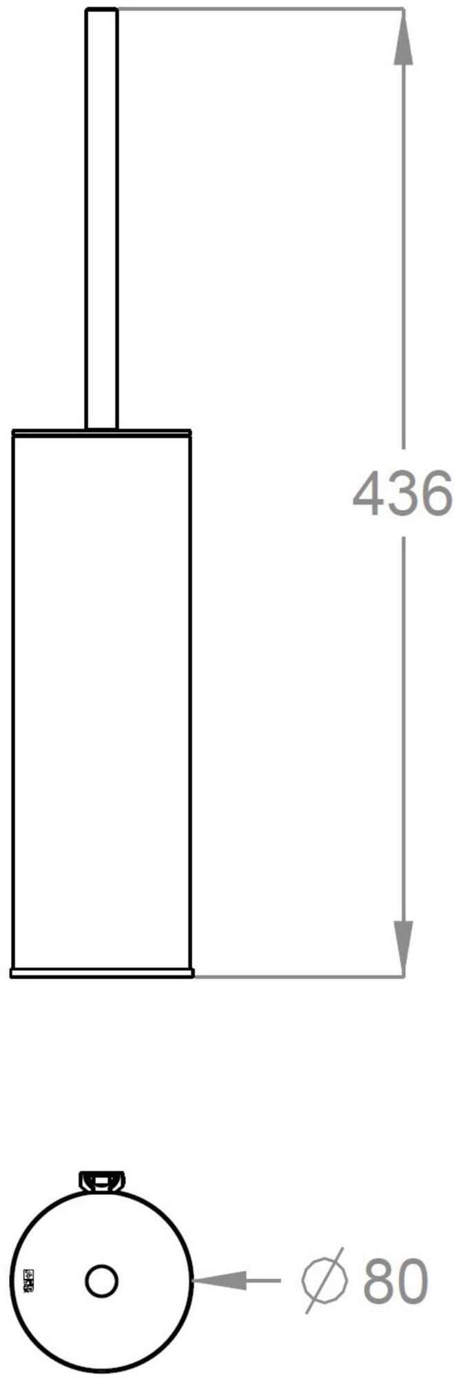 Fir Italia Настенный ершик для унитаза из нержавеющей стали Accessoriessteel Abcs11b - Вид №1