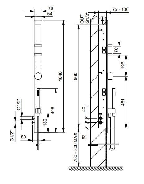 Металлический смеситель для душа ABOUTWATER ARCH-00039143 - Вид №2