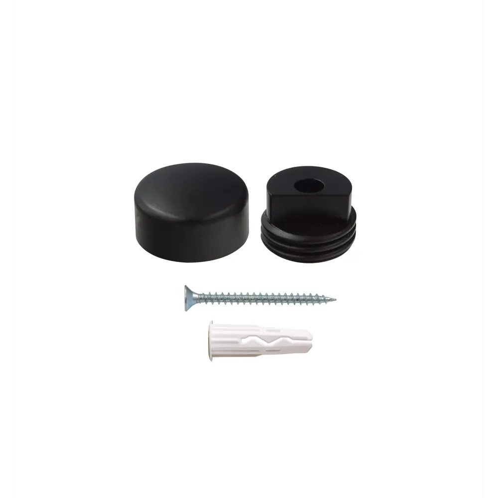 Крепление для зеркала 18 мм металл/пластик цвет черный 4 шт ЕВРОПАРТНЕР STLM-2157501 - Вид №1