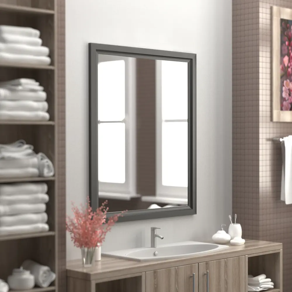 Зеркало 80х100 см цвет чёрный матовый Santreyd STLM-2010866