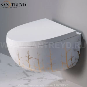 S511405G Подвесной унитаз настенный Белый A. e T. Italia OVAL Италия