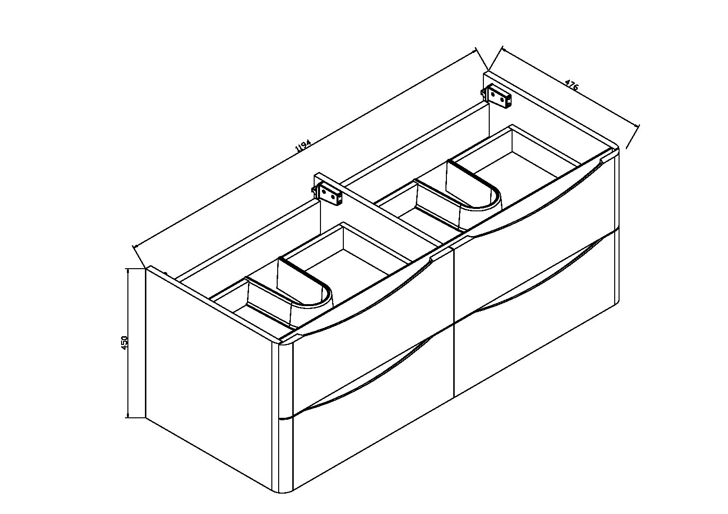 VMC-1R120LW База под раковину Vincea Roberta Santreyd - Вид №2