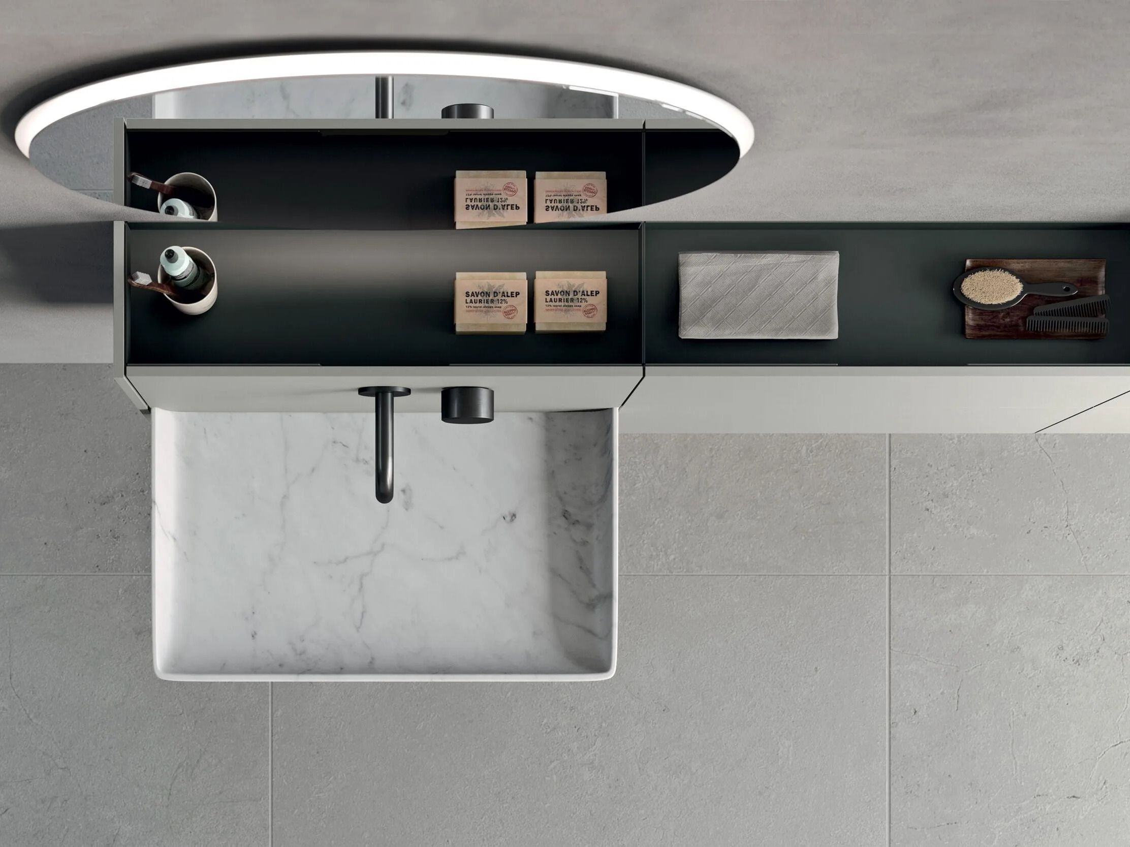 Подвесной туалетный столик с зеркалом Rexa Vision ARCH-00051606 - Вид №2