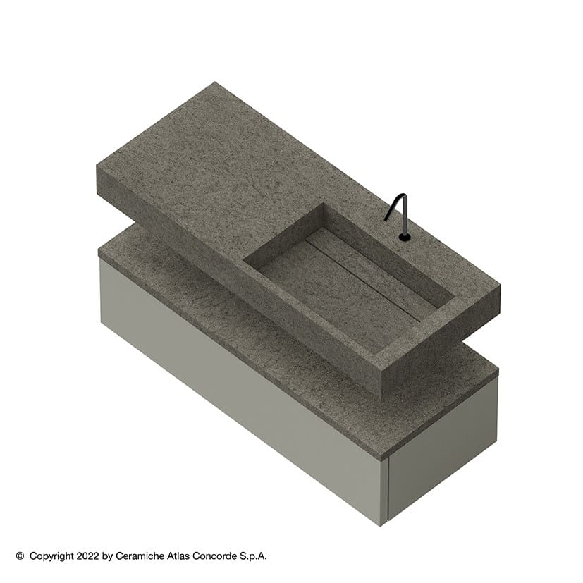 Подвесной одиночный умывальник с подвесным комодом Atlas Concorde Habitat Dialogo ARCH-00019182 - Вид №17