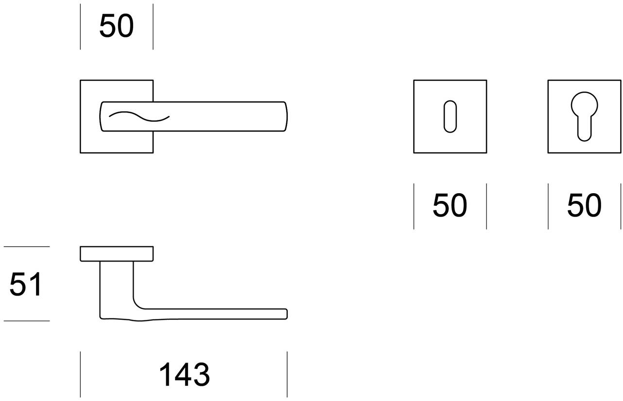 Ento Латунная ручка Sand sq 6175 - Вид №1