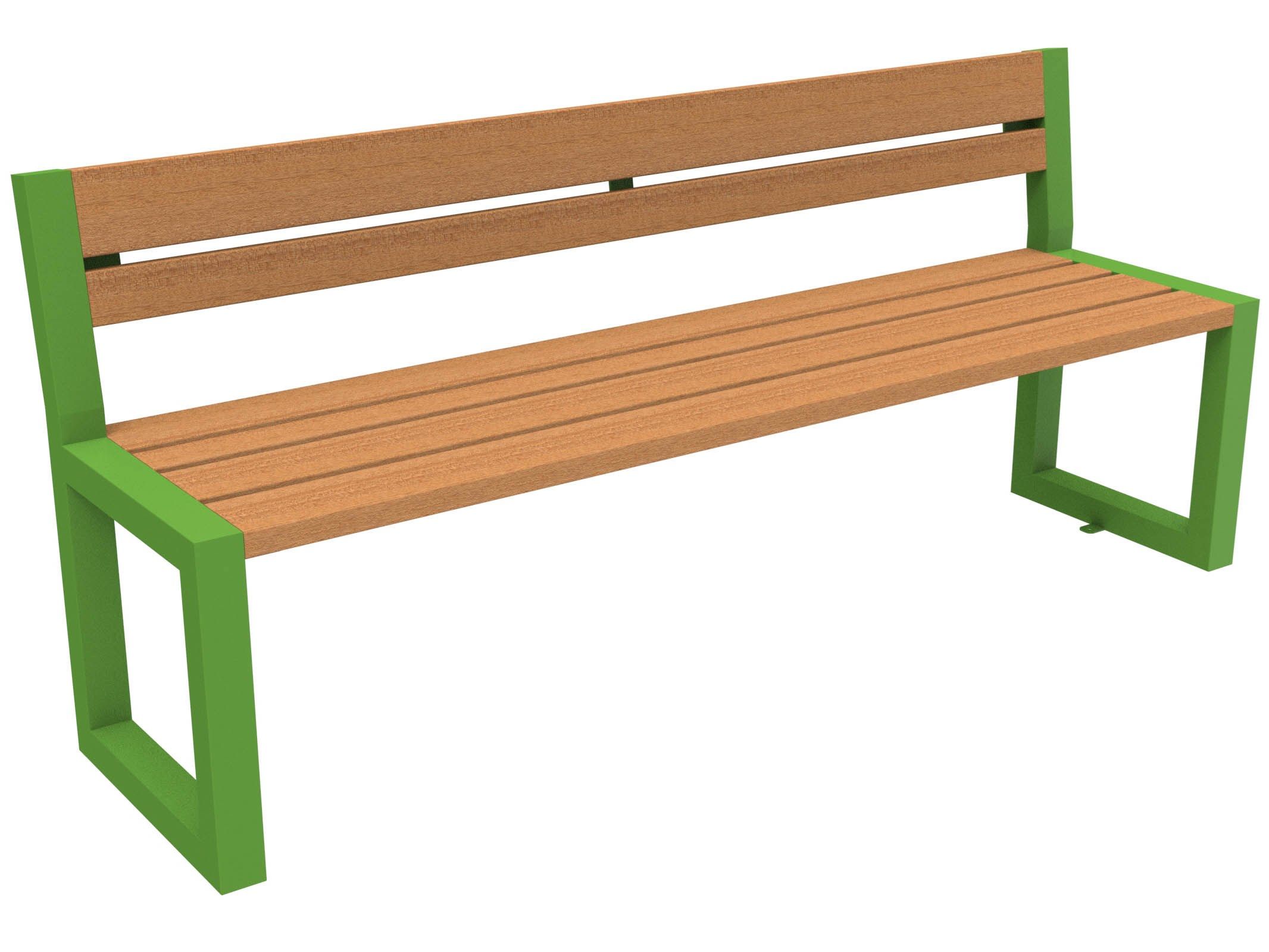 Скамья из окуме со спинкой Lazzari ритм ARCH-00140158 - Вид №7