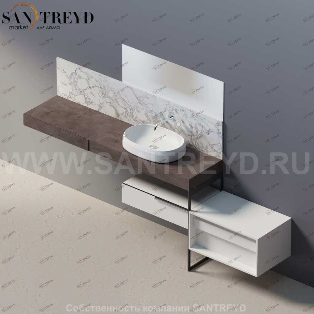 FLAT XL Flat XL - включает в себя многочисленные конфигурации столешниц, ящиков и фурнитуры для ванной комнаты. Flat XL Agape