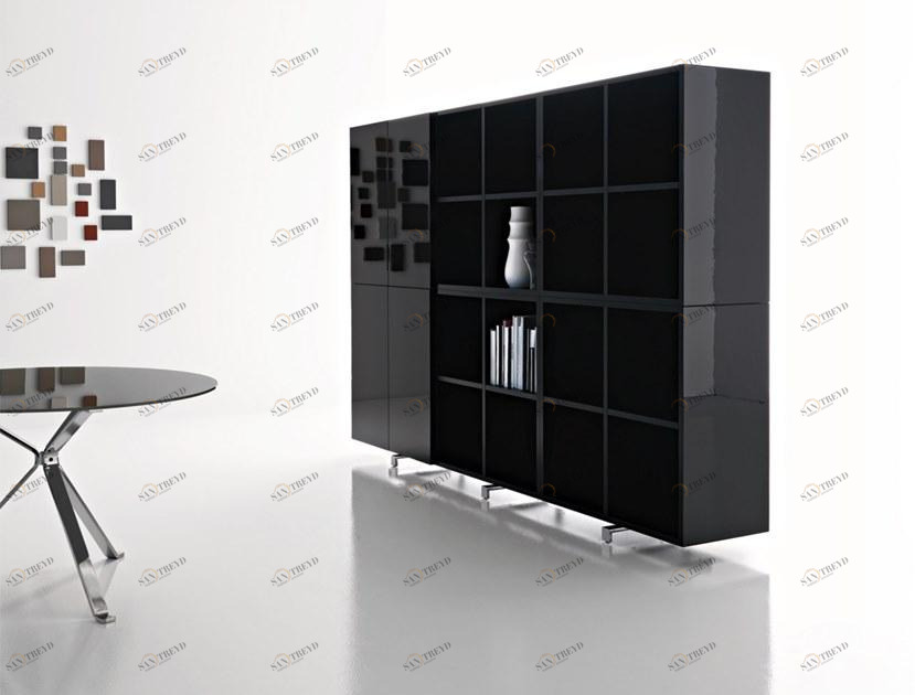 Manerba Высокий открытый деревянный офисный книжный шкаф Revo sun-id-1413415