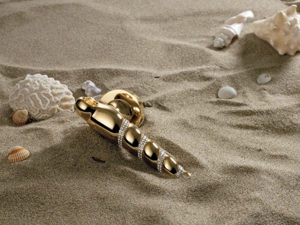 Хромированная латунная ручка с кристаллами Swarovski® на розетке с насадкой LINEA CALI' Shell Mesh ARCH-00107538 - Вид №1