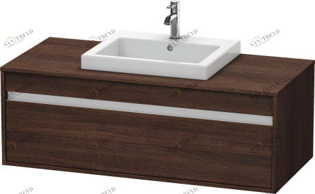 KT679605353 Ketho Тумбочка подвесная Каштан темный, декор Duravit