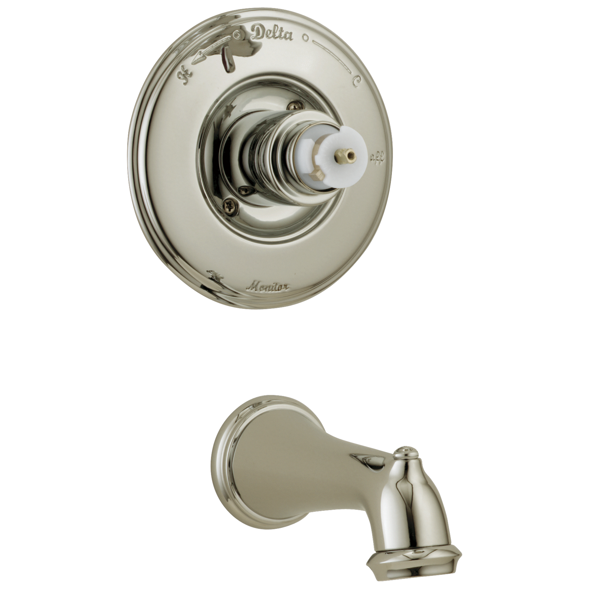 T14155-PNLHP Обрезка трубки Monitor® 14 Series - меньше ручки Delta Faucet Victorian Полированный никель
