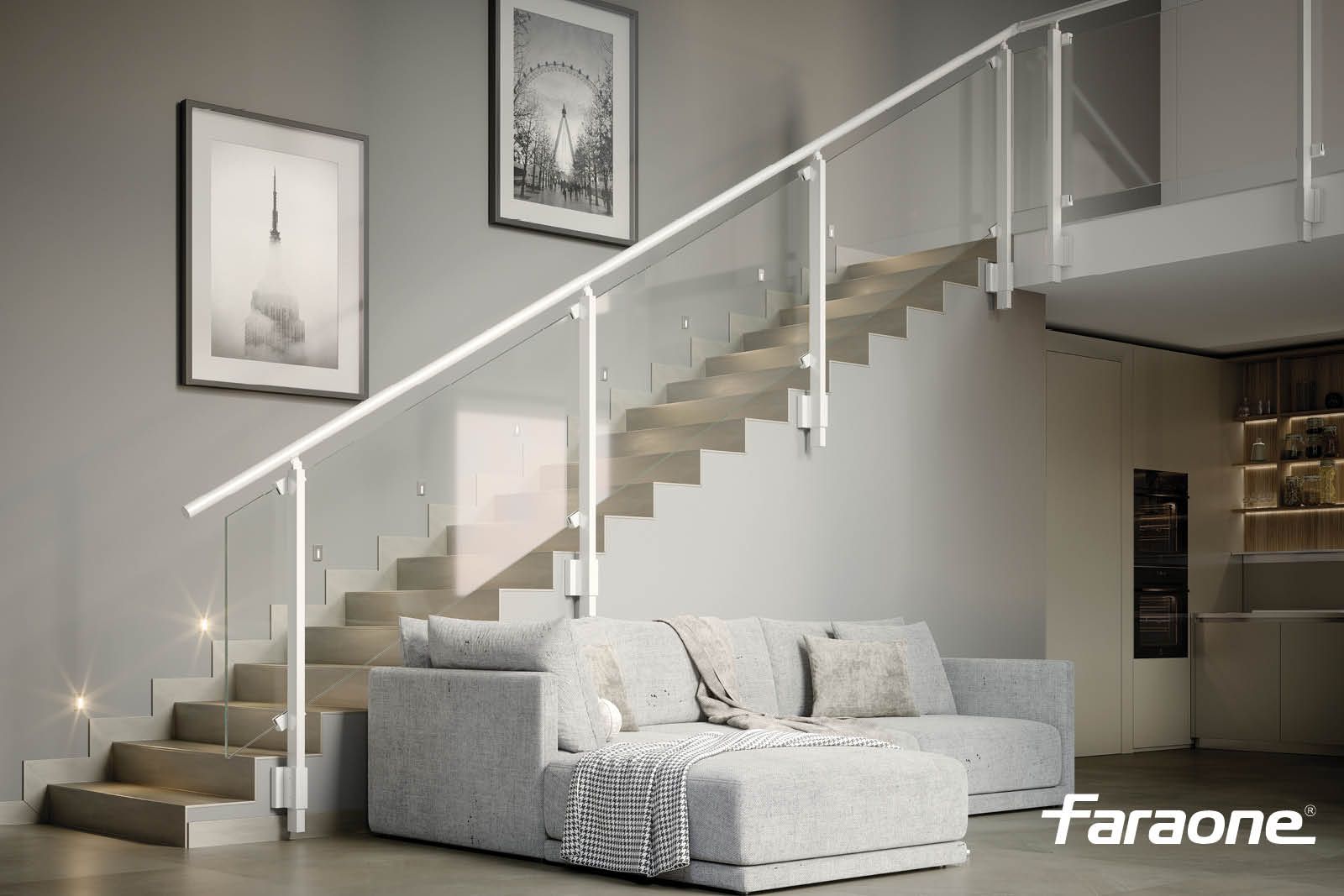 Перила из алюминия и стекла FARAONE Maior Evo ARCH-00057593 - Вид №8