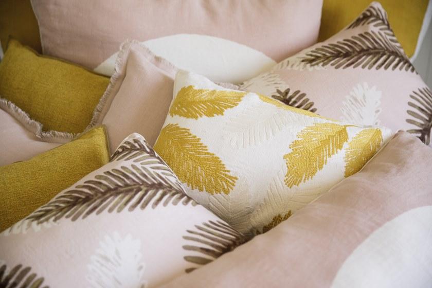 Élitis Прямоугольная льняная подушка с рисунком sun-id-1363916 - Вид №2