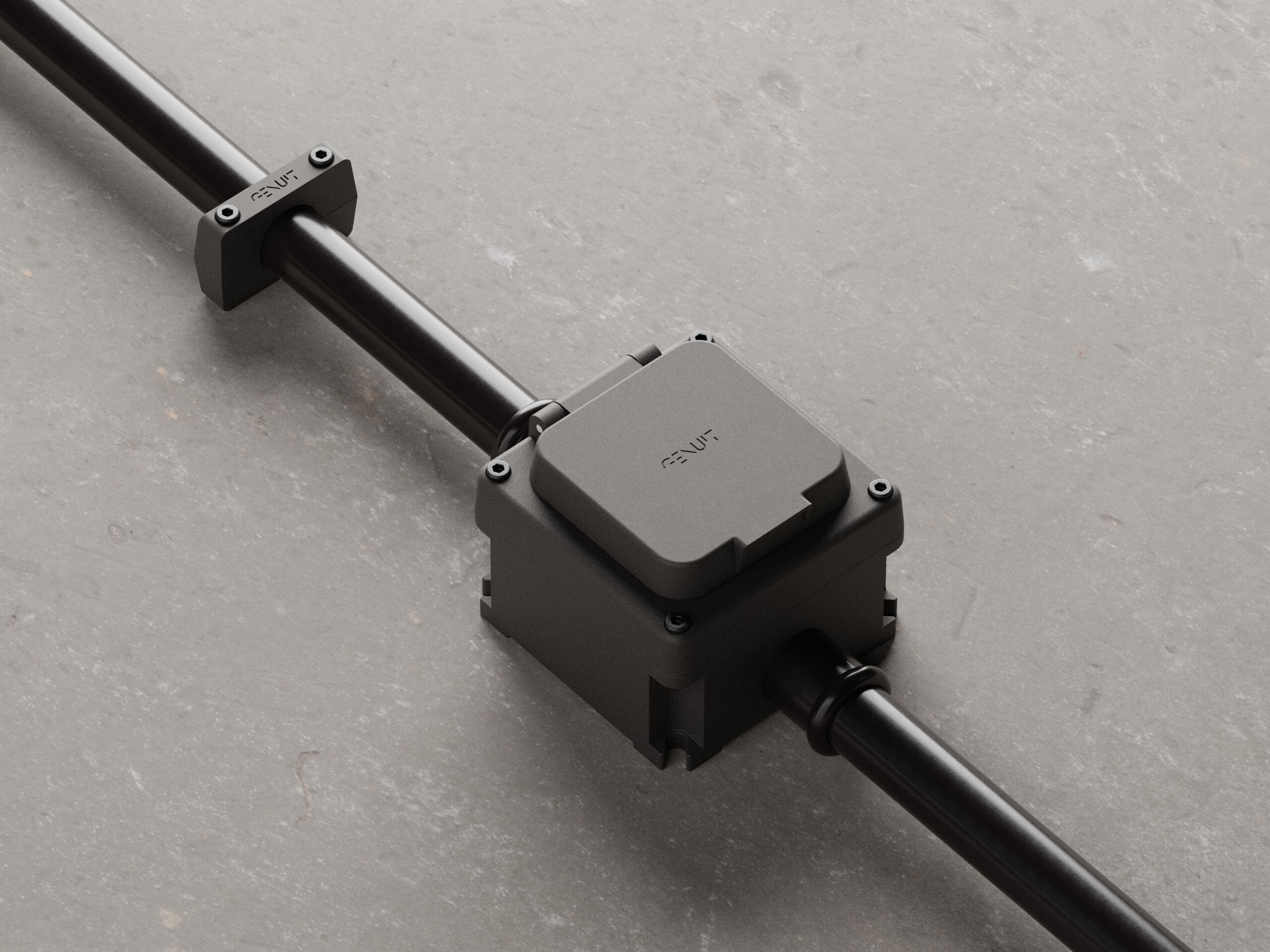 Анодированный алюминиевый внешний корпус электрической системы Genuit Graphite ARCH-00148807