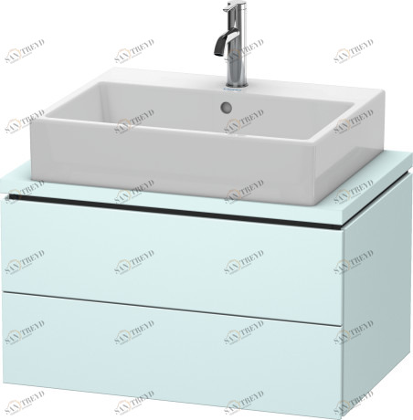 LC580600909 Тумбочка для компактной консоли L-Cube #LC5806 720 x 477 мм Светло-голубой матовый декор Duravit