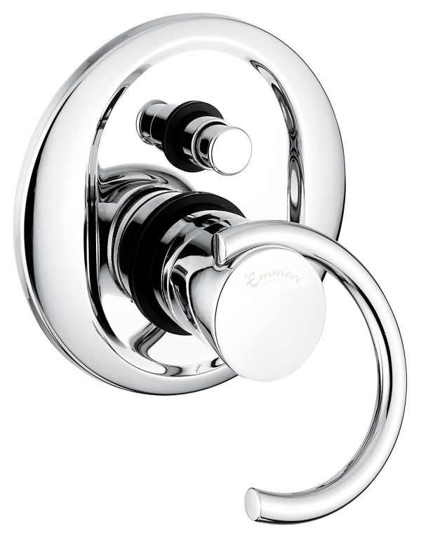 6619CR Внутристенный смеситель Twist на 2 выхода, цвет хром EMMEVI