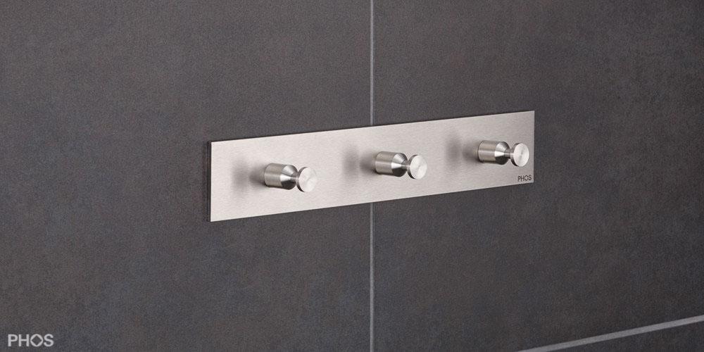 HL3-B Вешалка для полотенец с 3-мя крючками PHOS  - Вид №2