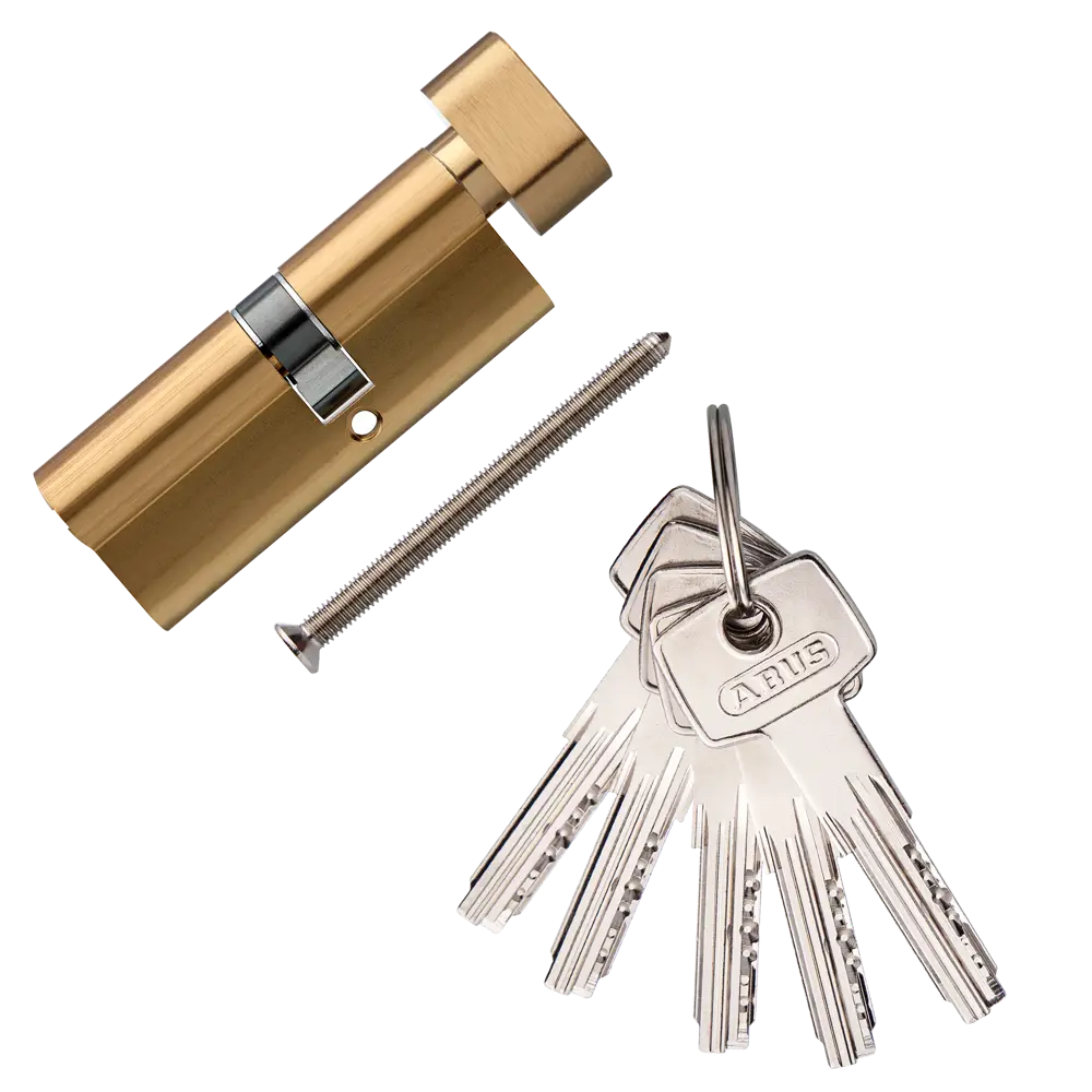 Цилиндр Abus 45х35 мм, ключ/вертушка, цвет золото 82389985 STLM-2196122 D6 - Вид №1
